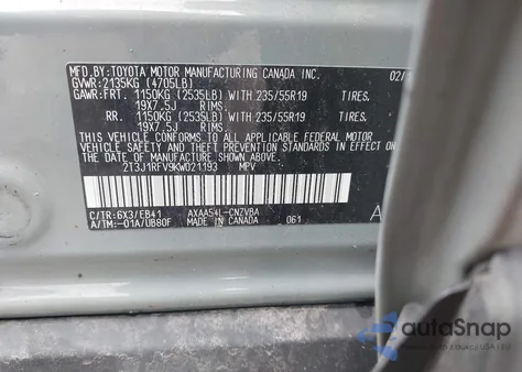 2019 Toyota Rav4 Adventure from USA, damaged, VIN 2T3J1RFV9KW021193